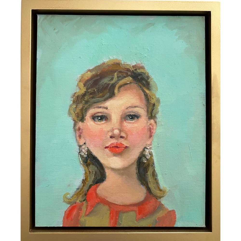 Girl From Room Nine Original Oil Portrait Painting Framed Art Jody Scott Olson